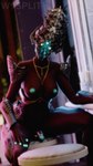 3d_(artwork) 4k 9:16 absurd_res alien alien_humanoid balls bone breasts destiny_(video_game) destiny_2 digital_media_(artwork) genitals glowing glowing_eyes glowing_markings glowing_nails glowing_nipples gynomorph hi_res hive_(destiny) humanoid intersex jewelry luzaku markings nipples penis penis_resting_on_balls solo wasplit