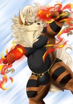 anthro arcanine boxing checkhoff clothing digital_media_(artwork) em90150em emarcanine eyewear fire fireball flamme generation_1_pokemon glass glasses hi_res jockstrap male nintendo off pokemon pokemon_(species) rogue_fang sale slightly_chubby solo sport underwear