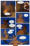 2023 5_fingers 7_panel_comic anthro armor arnaut_(leprzil) black_body black_text burning campfire chainmail clothed clothing comic dialogue digital_media_(artwork) domestic_cat duo english_text enzo_(leprzil) eyebrows eyes_closed fantasy felid feline felis fingers fire gesture grass green_eyes grey_body hand_gesture hi_res leprzil male mammal medieval mystery night number open_mouth outside page_number plant pointing pointing_at_another pupils question_mark scar sharp_teeth shield sitting sky slit_pupils smoke speech_bubble spread_arms star talking_to_another teeth text warrior weapon whiskers yellow_eyes