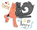 6:5 absurd_res anthro canid canine canis cherry_goodwill digital_drawing_(artwork) digital_media_(artwork) duo female hi_res hybrid lefuzzy565 lexxy_carter mammal wolf