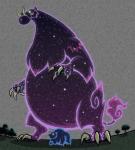 2014 awilddrawfagappears bear celestial_being cosmic_flesh cosmic_fur crossover duo feral friendship_is_magic glowing glowing_eyes hasbro hi_res male mammal monster my_little_pony nintendo plant size_difference star style_emulation the_legend_of_zelda tree ursa_major_(mlp) ursa_minor_(mlp) wind_waker