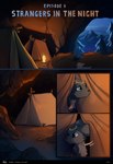 2019 9tales_comic blue_eyes cave comic cover cover_art cover_page detailed_background digital_media_(artwork) digitigrade eeveelution english_text fan_character feral generation_2_pokemon generation_3_pokemon hi_res hioshiru kejifox lamp lantern lumen_(9tales) male mammal mightyena mountain night nintendo pokemon pokemon_(species) sammy_(9tales) solo tent text umbreon