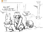 2021 animal_ears animal_humanoid ask_blog bottomwear canid canid_humanoid canine canine_humanoid clothed clothed_female clothed_humanoid clothed_male clothing derpyfox_36 dialogue digital_drawing_(artwork) digital_media_(artwork) english_text felix_(derpyfox_36) female female_humanoid female_on_humanoid female_on_top fennec_fox fingers fox fox_humanoid hair humanoid humanoid_on_humanoid humanoid_on_top imminent_sex long_sleeves looking_at_another looking_at_partner male male/female male_humanoid male_on_humanoid mammal mammal_humanoid markings mona_(derpyfox_36) on_top open_mouth outside outside_sex plant public public_sex ring_(marking) ringed_tail scarf sex simple_background smile snow stealth_sex striped_markings striped_tail stripes tail tail_markings text tree true_fox white_background winter_clothing