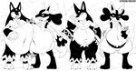 2024 abdominal_bulge after_vore anthro anthro_pred anubis_(pal) belly big_belly black_and_white digestion digital_media_(artwork) digitigrade duo fidchellvore flustered generation_4_pokemon hand_on_belly lucario monochrome navel nintendo open_mouth pal_(species) palworld pocketpair pokemon pokemon_(species) rumbling_stomach same_size_vore signature sloshing_belly soft_vore standing tail touching_bellies vore weight_gain