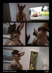 3d_(artwork) absurd_res activision aj_(ayeris23) animal_genitalia animal_penis anthro antlers ayeris23 ayeris_(character) balls bedroom being_watched brown_body brown_fur brown_hair call_of_duty claws comic deer digital_media_(artwork) duo feathers forza forza_horizon fur genitals glowing glowing_eyes glowing_markings green_body green_eyes green_fur hair halo_(series) hi_res horn humanoid humanoid_genitalia humanoid_penis looking_at_another male mammal markings masturbation microsoft nude pawpads penis playground_games rexouium sheath whiskers xbox xbox_game_studios