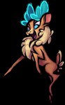 2017 absurd_res action_pose alpha_channel alts-art antlers black_outline blue_antlers blue_eyes brown_body brown_fur brown_hooves chest_tuft cloven_hooves deer digital_media_(artwork) eyelashes female feral fur glowing_antlers hi_res hooves horn mammal midair multicolored_body multicolored_fur neck_tuft new_world_deer no_pupils official_art outline pose quadruped reindeer simple_background solo splash_art tan_body tan_fur them's_fightin'_herds transparent_background tuft two_tone_body two_tone_fur velvet_reindeer_(tfh)