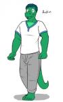 5:8 absurd_res alligator alligatorid anthro austin_abel character_name clothed clothing crocodilian fully_clothed fuze hi_res male reptile scalie simple_background solo texnatsu white_background