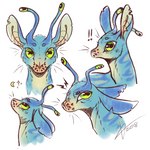 Rating: s
ID: 2827374
Date: 2021-07-12 17:04:06 -0400
Status: active
Score: 27
1:1 2018 4_eyes alien ambiguous_gender andalite angry animorphs blue_body blue_eyebrows blue_fur countershading crescent_moon exclamation_point expression_sheet eyebrows eyestalks facial_markings fur green_eyes happy head_markings headshot_portrait looking_at_viewer looking_up markings moon mouthless multi_eye muzzle_(marking) notched_ear pink_nose portrait signature simple_background snout snout_markings solo star steinbit surprise tan_body tan_fur tan_inner_ear tan_markings whiskers white_background post #2827374