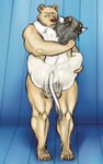 anal anal_penetration anthro balls bear beastars big_balls big_butt bouncing_balls bovid brown_bear brown_body brown_fur bubble_butt butt caprine dall_sheep duo fur genitals hair hi_res horn huge_balls larger_male leg_muscles lift_and_carry long_tail looking_pleasured male male/male male_penetrated male_penetrating male_penetrating_male mammal nude one_eye_closed penetration pina_(beastars) riz_(beastars) sex sheep size_difference smaller_penetrated standing standing_sex tail thirstydraws ursine