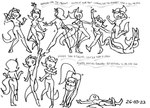 2023 anthro black_and_white dancing dated dbaru digital_drawing_(artwork) digital_media_(artwork) domestic_cat english_text felid feline felis female flexible hi_res jumping kitty_katswell lying lyrics mammal monochrome nickelodeon on_back one_leg_up raised_leg sam_padrul solo splits spread_legs spreading standing t.u.f.f._puppy text vertical_splits