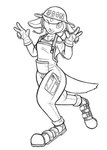 2022 anthro armor black_and_white brodie_helmet clothed clothing digital_drawing_(artwork) digital_media_(artwork) digitigrade_footwear drawpile_(artwork) ears_down female footwear full-length_portrait fully_clothed furgonomic_footwear furgonomics gesture gloves hair hand_gesture handwear headgear helmet hi_res kangaroo looking_at_viewer macropod mammal marsupial monochrome one_eye_closed overalls pivoted_ears portrait simple_background smile smiling_at_viewer solo tail us_cannonfodder walking win-victory-love wink winking_at_viewer