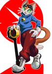 absurd_res anthro blinx blinx_the_time_sweeper clothed clothing domestic_cat eyewear eyewear_on_head father_hill felid feline felis fur gloves goggles goggles_on_head green_eyes handwear hi_res male mammal microsoft solo xbox_game_studios