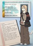 Rating: s
ID: 5445283
Date: 2025-03-20 09:45:31 -0400
Status: active
Score: 4
albino anthro bag black_clothing black_shirt black_topwear blonde_hair bottomwear brown_bottomwear brown_clothing brown_pants cargo_pants clothed clothing dinosaur english_text footwear grey_clothing grey_hoodie grey_topwear hair herrerasaurus hi_res high_school hood_down hoodie identification lazy-a-ile lizard long_hair luke_harisson_(wwcs) male paint pale_body pale_skin pants prehistoric_species raised_tail red_eyes reptile scalie school shirt shoes solo stain tail text topwear what_words_can't_say post #5445283