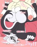 absurd_res anthro anthro_on_anthro anthro_penetrated anthro_penetrating anthro_penetrating_anthro ass_up balls balls_deep big_balls big_butt black_body black_fur butt cali_(nastycalamari) canid canine domestic_cat duo feet felid feline felis femboy fennec_fox fox fur genitals hair hi_res male male/male male_penetrated male_penetrating male_penetrating_male mammal meme moan nastycalamari no_nut_november no_nut_sabotage nude open_mouth pawpads penetration plap proby reverse_piledriver_position sex tan_body tan_fur text tongue tongue_out true_fox upside_down white_hair