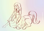 bound centaur clothed clothing covered_breasts dress equid equid_taur european_mythology female greek_mythology hair hooves horse_tail humanoid_taur mammal mammal_taur mythology oracle_sphinx ponytail solo tail tail_tied taur