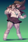 Rating: q
ID: 5641419
Date: 2025-06-14 11:01:52 -0400
Status: active
Score: 6
absurd_res blue_eyes bottomwear bra brown_hair clothing elephant elephant_toes elephantid female full-length_portrait gradient_background green_bra green_clothing green_underwear hair hi_res mammal muscular muscular_female ocorvo partially_unbuttoned pleated_skirt ponytail portrait proboscidean proboscis_(anatomy) school_uniform simple_background skirt solo standing thick_thighs trunk_(anatomy) underwear uniform post #5641419