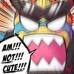 1:1 angry anthro avian beak bird blue_body blue_feathers blush english_text eyewear eyewear_on_head feathers hi_res king_dedede kirby_(series) male miaponfubuki nintendo penguin recording solo sunglasses sunglasses_on_head text