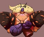 abdominal_bulge all_the_way_through anal anal_penetration anthro anus areola ash_(void_dew) big_breasts big_butt big_dildo big_tail blonde_hair bodily_fluids breasts butt clothing dildo dildo_in_ass dildo_insertion eeveelution feet female flareon fluffy fluffy_tail generation_1_pokemon genitals hair hi_res huge_butt huge_dildo huge_tail huge_thighs large_penetration legwear lying multiple_insertions naughty_skeleton navel nintendo nipples object_in_ass on_back orange_body outie_navel penetration pokemon pokemon_(species) presenting pussy saliva saliva_on_face saliva_string sex_toy sex_toy_in_ass sex_toy_insertion simple_background solo spread_legs spreading stockings stretched_anus tail thick_thighs torn_clothing torn_legwear torn_stockings triple_anal triple_penetration