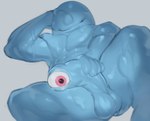 1_eye 2024 5_fingers abs b.o.b._(monsters_vs._aliens) balls biceps blue_balls blue_body blue_penis dreamworks erection fingers genitals goo_creature goo_humanoid grey_background hand_behind_head hi_res holding_own_penis holding_penis humanoid humanoid_genitalia humanoid_penis kogito lying male male_humanoid monsters_vs._aliens muscular muscular_humanoid muscular_male noseless not_furry nude nude_humanoid nude_male on_back pecs penis pink_eyes simple_background solo spread_legs spreading translucent translucent_body unusual_anatomy unusual_eye_placement unusual_genitalia unusual_penis