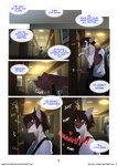 anthro blue_eyes celio_(peritian) clothed clothing comic digital_media_(artwork) domestic_cat door english_text ethan_bedlam felid feline felis hallway heart_symbol hi_res hotel key lock male mammal peritian rubbing_neck siamese solo text url wall_art