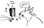 Rating: s
ID: 5253241
Date: 2024-12-19 17:14:50 -0500
Status: active
Score: 13
2024 anthro arrow_sign bill_(flockdog) black_and_white black_nose book bull_terrier butch_animal_(flockdog) canid canine canis clothing dialogue digital_drawing_(artwork) digital_media_(artwork) domestic_dog duo english_description english_text excited eyes_closed female flockdog gift handpaw hunting_dog mammal medium_hair monochrome offscreen_character offscreen_male open_mouth open_smile pawpads paws shirt side_view simple_background sketch smile speech_bubble star terrier text tongue topwear trans_(lore) trans_woman_(lore) whisker_spots white_body yelling post #5253241