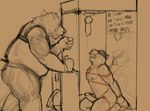 Rating: e
ID: 4021006
Date: 2023-04-29 01:54:23 -0400
Status: active
Score: 80
2022 animal_dildo animal_sex_toy anthro anthro_on_anthro arcade areola barbell_piercing bdsm bear blindfold bodily_fluids bondage bottomwear bound canine_dildo claw_machine clothed clothing digital_media_(artwork) dildo duo english_text erection frogtied fur hands_behind_back harness hi_res kaz_(werewhisky) kneeling knot knotted_dildo legs_tied male male/male mammal mustelid nipple_barbell nipple_piercing nipples nude open_mouth otter overweight overweight_anthro overweight_male pants piercing restrained restraints rope rope_bondage saliva saliva_string sensory_deprivation sex_toy sketch submissive submissive_male text tongue topless werewhisky post #4021006