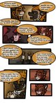 2018 anthro biped collar comic dialogue duo english_text eyes_closed fur hair havoc_(tatsuchan18) hi_res hyena male mammal open_mouth profanity sitting speech_bubble standing tatsuchan18 text