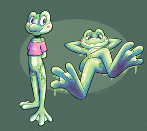 Rating: s
ID: 5729764
Date: 2025-07-23 18:52:58 -0400
Status: active
Score: 7
amphibian blue_eyes choker clothed clothing feet frog green_body jewelry lying lying_on_ground membrane_(anatomy) midriff_top necklace nonbinary_(lore) on_back on_ground pantsless pantsless_anthro pink_clothing pink_eyes pink_shirt pink_topwear shirt smile smiling_at_viewer toes topwear trevor-fox trevor-fox_(character) webbed_feet post #5729764
