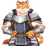 1:1 anthro armor biceps clothing felid male mammal muscular muscular_anthro muscular_male pantherine solo tiger urakata5x