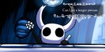 2019 2:1 2_horns ambiguous_gender bench black_arms black_eyes dialogue digital_media_(artwork) english_text hi_res hollow_knight horn inside money mouthless nail_(weapon) noseless sol-lar-bink solo street_lamp team_cherry text the_knight_(hollow_knight) vessel_(species) weapon weapon_on_back white_head white_text