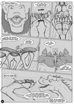 2013 3_toes ahastar ahastar_(artist) anthro begging bolt_(diablo_the_rex) collaboration comic dark_pawpads deinonychus diablo_the_rex dinosaur dragon dromaeosaurid duo english_text european_mythology extreme_size_difference feet feral foot_focus foreshortening greyscale hi_res larger_feral male male/male micro_on_feet monochrome mythological_creature mythological_scalie mythology pawpads prehistoric_species reptile scalie size_difference smaller_anthro speech_bubble text theropod toes western_dragon