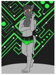 2018 abstract_background anthro anthrofied border briefs briefs_only bulge clothed clothing fuze generation_3_pokemon hi_res male navel nintendo pawl_(fuze) pokemon pokemon_(species) pokemorph poochyena solo topless underwear underwear_only white_border