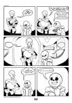 2017 animated_skeleton bone c-puff clothed clothing comic english_text hi_res humanoid male monochrome papyrus_(undertale) sans_(undertale) skeleton speech_bubble text undead undertale undertale_(series) url