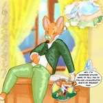 1:1 anthro anus balls blush blush_lines bodily_fluids breaking_the_fourth_wall canid canine canis cel_shading clothed clothing desk duo embarrassed english_text eyes_closed eyewear fantasizing female feral4everart florence_(lolscarletxi) fluffy_balls fur furniture furry_balls genitals geronimo_stilton geronimo_stilton_(series) glasses hi_res humanoid_genitalia humanoid_penis lolscarletxi male male/female male_focus mammal masturbation mouse murid murine nervous nervous_sweat office on_desk on_table orange_body orange_fur partially_clothed penetration penile penile_penetration penis rodent scrunchy_face shaded sitting sitting_on_table solo sweat sweatdrop table text thinking thought_bubble trans_(lore) trans_woman_(lore) vaginal vaginal_penetration wavy_mouth white_body white_fur wolf