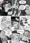 anthro anthrofied applejack_(mlp) areola big_breasts blush breasts cleavage clothed clothing comic dialogue earth_pony english_text equid equine female fluttershy_(mlp) freckles friendship_is_magic group hasbro hat headgear headwear heart_eyes heart_symbol hi_res horn horse mammal my_little_pony mythological_creature mythological_equine mythology nipples one_breast_out pegasus pia-sama pinkie_pie_(mlp) pony rainbow_dash_(mlp) rarity_(mlp) text unicorn wings witch_hat