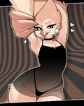 Rating: q
ID: 5541650
Date: 2025-05-01 11:31:16 -0400
Status: active
Score: 85
2025 4:5 absurd_res amber_eyes anthro arms_above_head avian barn_owl beak bird black_clothing black_dress black_thong black_underwear budoti choker clothed clothed_anthro clothed_female clothing dress ear_piercing eyebrows eyelashes feathers female fingers flat_chested heart_symbol hi_res jewelry looking_at_viewer morale necklace open_beak open_mouth owl piercing solo tan_body tan_feathers thick_thighs thong tyto tytonid underwear wide_hips post #5541650