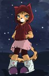 2021 alia_(arlo_the_alligator_boy) anthro arlo_the_alligator_boy bent_arm black_nose blue_eyes bottomwear brown_stripes clothed clothed_anthro clothed_female clothing colored colored_sketch digital_media_(artwork) felid female footwear fur hands_in_both_pockets hi_res hill hood_up hoodie light lighting long_tail looking_at_viewer mammal markings mythrava night orange_body orange_fur orange_tail outside pantherine pink_bottomwear pink_clothing pink_skirt pupils red_bottomwear red_clothing red_hoodie red_shorts red_topwear shaded shoes shorts sketch skirt sky slit_pupils solo standing star starry_sky striped_body striped_fur striped_markings striped_tail stripes tail tail_markings thin_eyebrows tiger topwear white_clothing white_footwear white_shoes