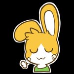 1:1 alpha_channel anthro bandage bandage_on_face eyes_closed lagomorph leporid male mammal oob oob_(character) rabbit simple_background smile solo transparent_background young young_anthro young_male