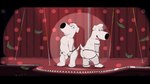 animal_genitalia anthro balls brian_griffin butt canid canine canis clothing delirost domestic_dog duo ear_piercing family_guy fishnet_clothing genitals hi_res jasper_(family_guy) male male/male male_(lore) mammal on_stage piercing sheath