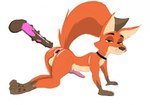 animal_genitalia animal_penis anthro canid canine disembodied_penis disney equine_genitalia equine_penis fox gaping genitals hi_res jrxt male mammal nick_wilde penis solo zootopia