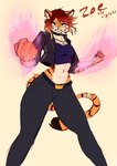 absurd_res anthro bodily_fluids clothed clothing digital_media_(artwork) ear_piercing ear_ring elemental_manipulation facial_piercing felid female fire fire_manipulation hi_res mammal nose_piercing nose_ring pantherine piercing ring_piercing septum_piercing solo tears tiger viejillox zoe_the_tigress