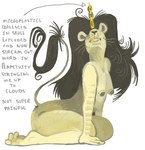 Rating: q
ID: 5542265
Date: 2025-05-01 17:09:07 -0400
Status: active
Score: 3
anthro biped black_hair breasts chain digital_media_(artwork) directional_arrow english_text felid female hair kneeling lion long_breasts long_hair looking_up mammal nipples nude open_mouth pantherine rexalogy simple_background small_breasts solo tail teeth text thick_thighs whiskers white_background yellow_teeth post #5542265