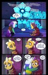 absolutedream absurd_res anthro asriel_dreemurr boss_monster_(undertale) bovid caprine comic dialogue duo echo_flower english_text hi_res lizard male mammal monster_kid reptile scalie scar text undertale undertale_(series)