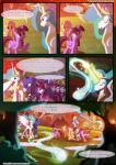 2015 absurd_res applejack_(mlp) bat_pony blue_body blue_feathers blue_fur chilllum comic dialogue digital_media_(artwork) earth_pony english_text equid equine feathered_wings feathers female feral fight fluttershy_(mlp) friendship_is_magic fur glowing group hair hasbro hi_res horn horse hybrid light light262 magic mammal multicolored_hair my_little_pony mythological_creature mythological_equine mythology name_drop name_in_dialogue outside pegasus pinkie_pie_(mlp) pony princess_celestia_(mlp) princess_luna_(mlp) rainbow_dash_(mlp) rainbow_hair rarity_(mlp) royal_guard_(mlp) shaded snow snowing speech_bubble text twilight_sparkle_(mlp) unicorn winged_unicorn wings