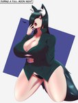 2021 absurd_res animal_humanoid big_breasts black_hair blue_eyes breasts canid canid_humanoid canine canine_humanoid cleavage clothed clothing dialogue_box english_text female hair hi_res huge_breasts humanoid inner_ear_fluff long_hair mammal mammal_humanoid onomatopoeia open_mouth panties r0siearts shirt solo sound_effects text tired topwear tuft underwear wolf_humanoid wolf_tail yawn