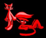 ambiguous_gender anthro black_and_red conditional_dnp domestic_cat duo felid feline felis hi_res labbit_(artist) mammal rope smile