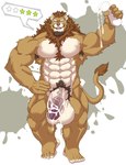 5_fingers abs anthro balls biceps big_balls big_penis biped brown_body brown_fur chan_kiti_chan countershade_fur countershade_torso countershading felid fingers fur genitals glans hi_res huge_balls huge_penis humanoid_genitalia humanoid_penis kemono lion male mammal mane muscular muscular_anthro muscular_male pantherine pecs penetrable_sex_toy penis sex_toy solo tail tail_tuft tuft vein veiny_penis