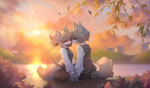 2024 2d_animation animated anthro biped building canid canine canis choecoga clothed clothed_anthro clothed_female clothed_male clothing cloud detailed_background digital_media_(artwork) duo english_description eyes_closed falling_leaves female female_anthro fluffy fluffy_tail fur hair hair_between_eyes hand_holding healingpit high_framerate inner_ear_fluff light male male/female male_anthro mammal motion_tweening no_sound romantic romantic_ambiance romantic_couple short_hair short_playtime sitting sitting_on_ground sun sunlight sunset tail tuft webm wind wolf