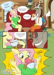 absurd_res amaichix anthro chimera clothing comic container cup dialogue discord_(mlp) draconequus english_text equid equine feathered_wings feathers fellatio female fluttershy_(mlp) friendship_is_magic furniture genitals hasbro hi_res male male/female mammal my_little_pony mythological_creature mythological_equine mythology oral pegasus penile penis sex sofa tea_cup text url window wings