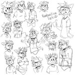 1:1 angry anthro antlers backwards_cap backwards_hat baseball_cap black_and_white bovid boxer_briefs bust_portrait canid canine canis caprine clothed clothed_anthro clothed_male clothing collar crossed_arms darwin_(tinydeerguy) deer digital_drawing_(artwork) digital_media_(artwork) domestic_dog english_text eyewear gary_(tinydeerguy) gesture glasses goat group guide_lines half-closed_eyes half-length_portrait hand_gesture handwritten_text hat headgear headshot_portrait headwear hi_res hoodie horn line_art male male_anthro mammal matt_riskely monochrome multiple_images multiple_poses narrowed_eyes open_mouth open_smile pantsless pantsless_anthro pantsless_male portrait pose procyonid profanity raccoon sam_(tinydeerguy) sharp_teeth simple_background sketch sketch_page smile standing teeth teeth_showing text three-quarter_portrait three-quarter_view thumbs_up tinydeerguy tongue_showing topwear underwear white_background